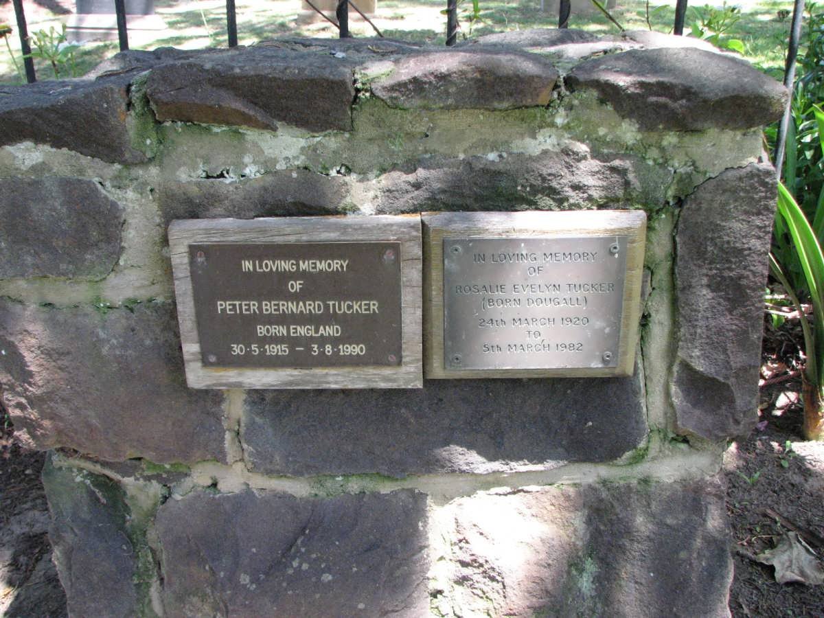TUCKER Peter Bernard 1915-1990 &amp; Rosalie Evelyn DOUGALL 1920-1982