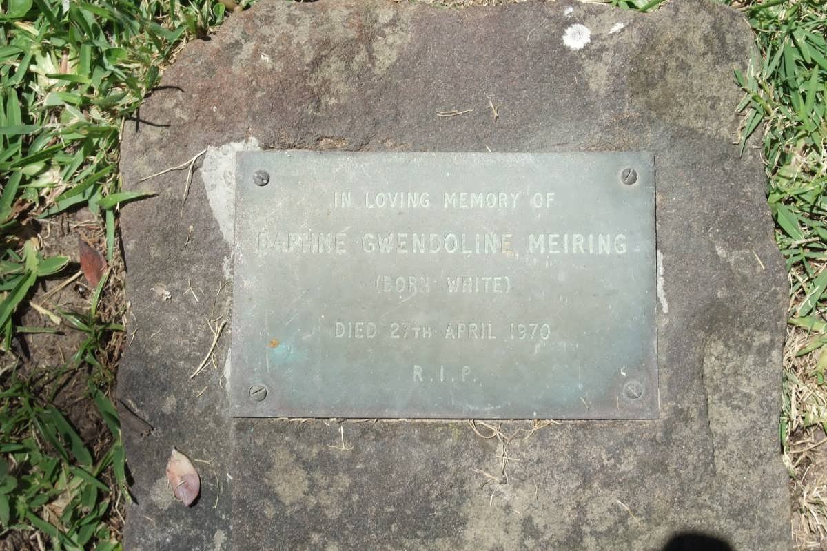 MEIRING Daphne Gwendoline nee WHITE -1970