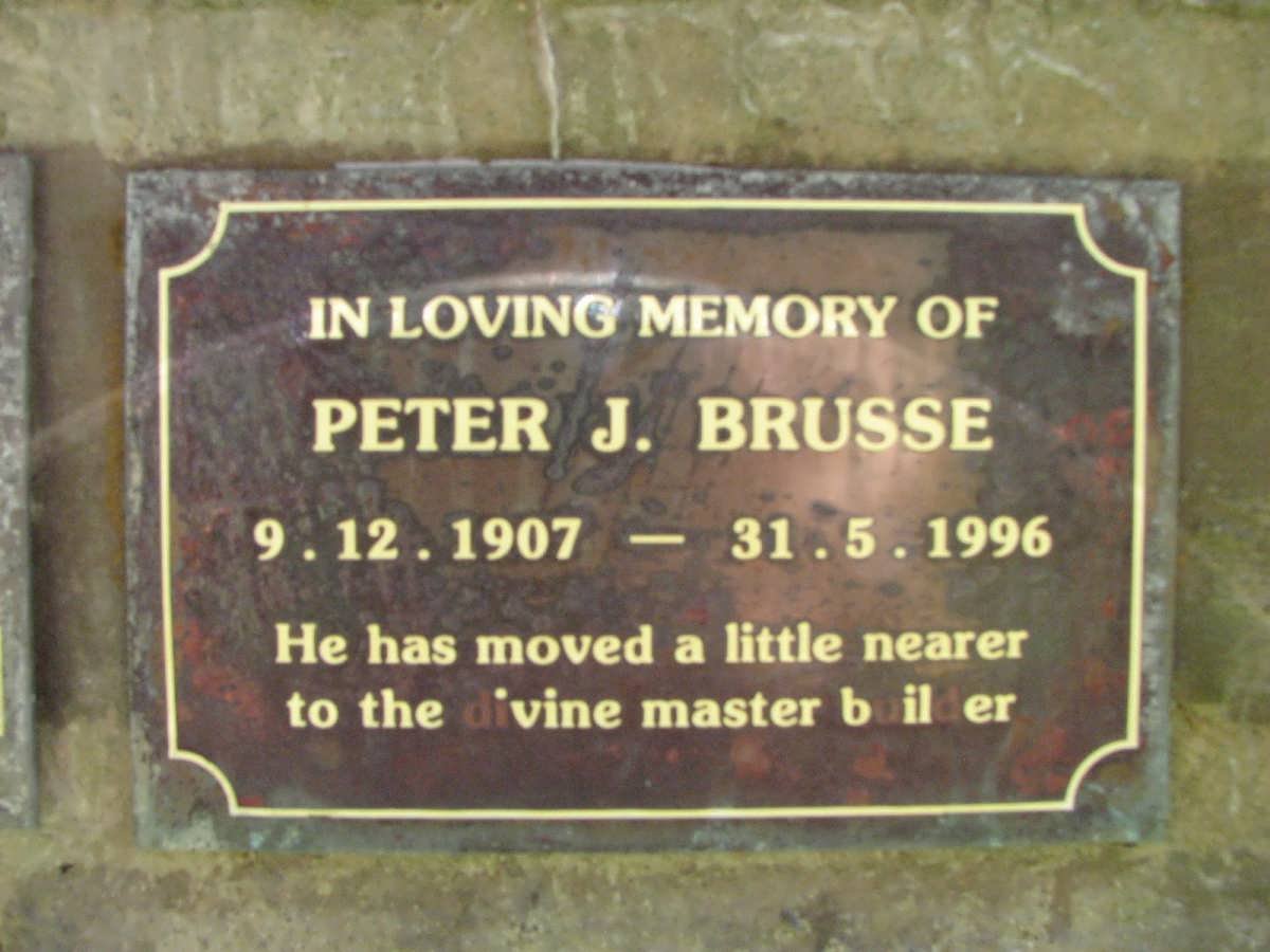 BRUSSE Peter J. 1907-1996