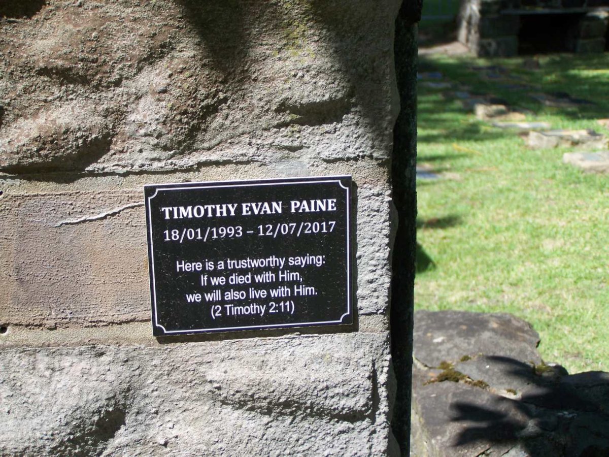 PAINE Timothy Evan 1993-2017