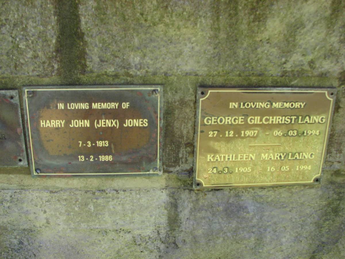 JONES Harry John 1913-1986 :: LAING George Gilchrist 1907-1994 &amp; Kathleen Mary 1905-1994