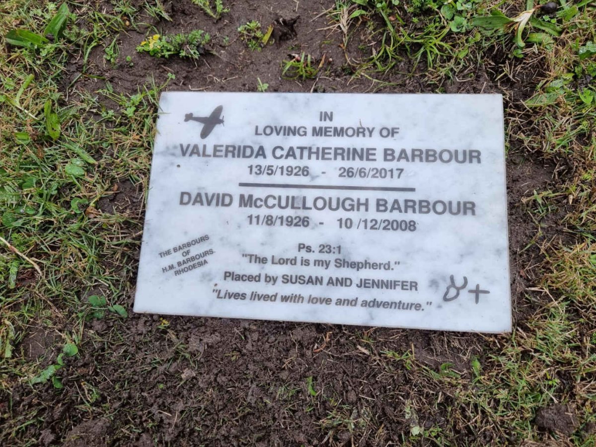 BARBOUR David McCullough 1926-2008 &amp; Valerida Catherine 1926-2017