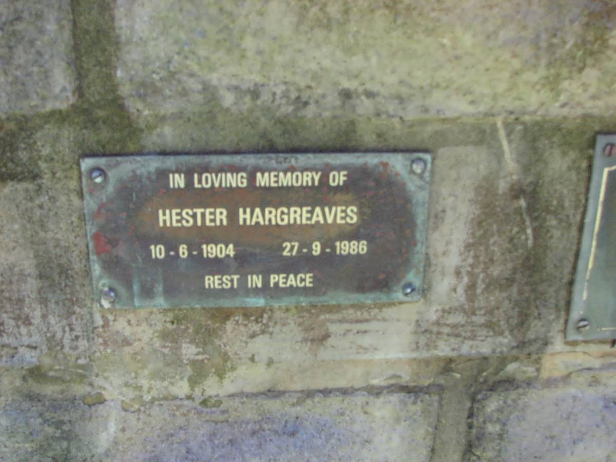 HARGREAVES Hester 1904-1986