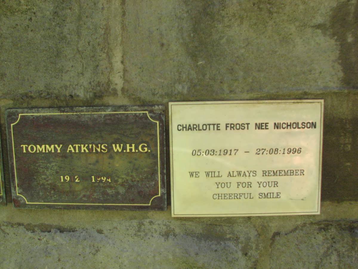 ATKINS Thomas -1994 :: FROST Charlotte nee NICHOLSON 1917-1996