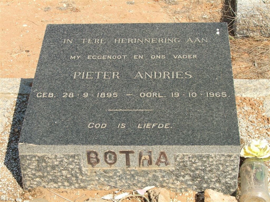BOTHA Pieter Andries 1895-1965