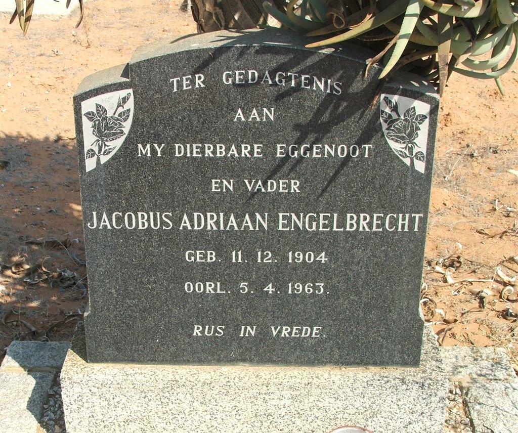 ENGELBRECHT Jacobus Adriaan 1904-1963