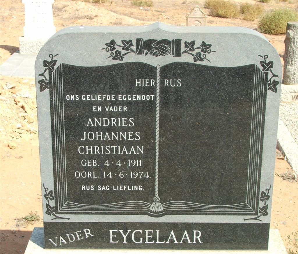 EYGELAAR Andries Johannes Christiaan 1911-1974