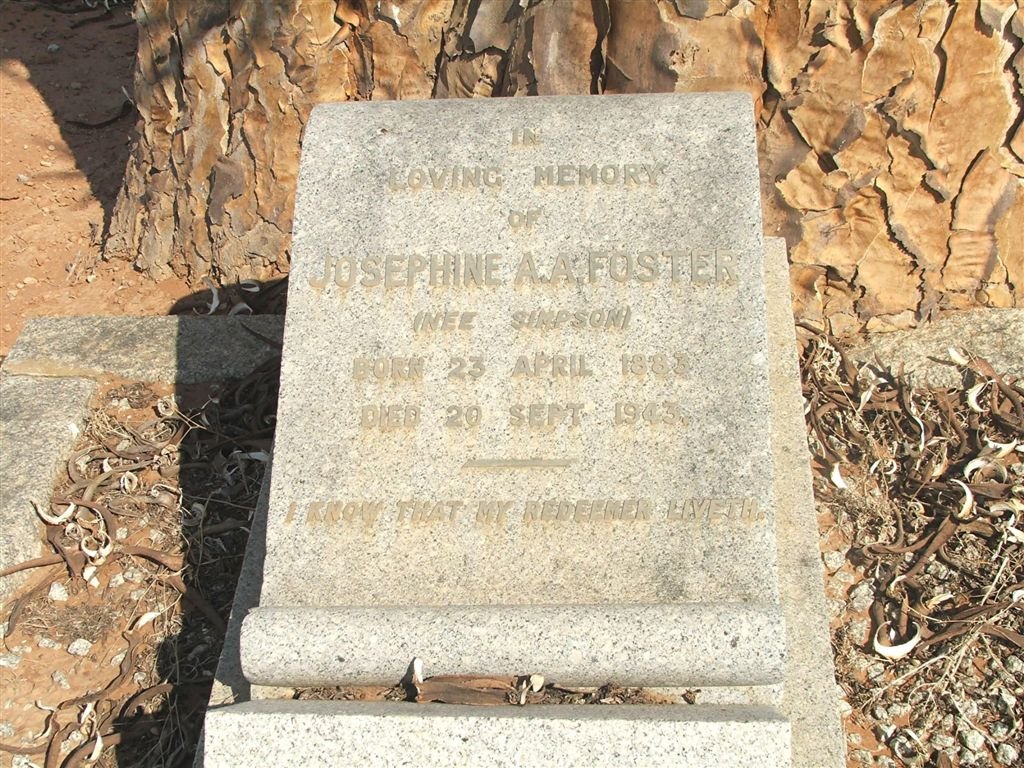 FOSTER Josephine A.A. nee SIMPSON 1883-1943