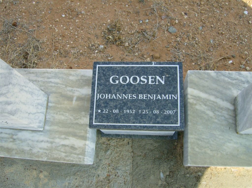 GOOSEN Johannes Benjamin 1952-2007