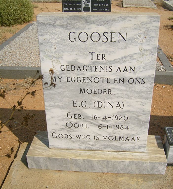 GOOSEN E.G. 1920-1984