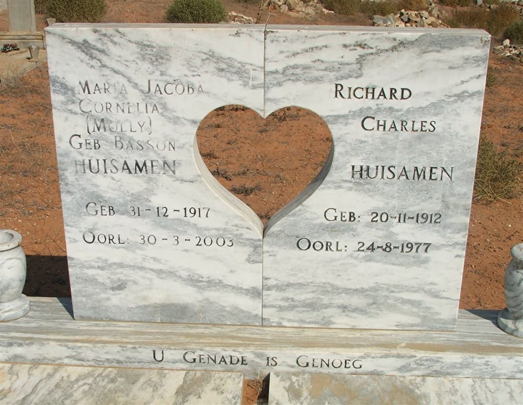 HUISAMEN Richard Charles 1912-1977 &amp; Maria Jacoba Cornelia BASSON 1917-2003