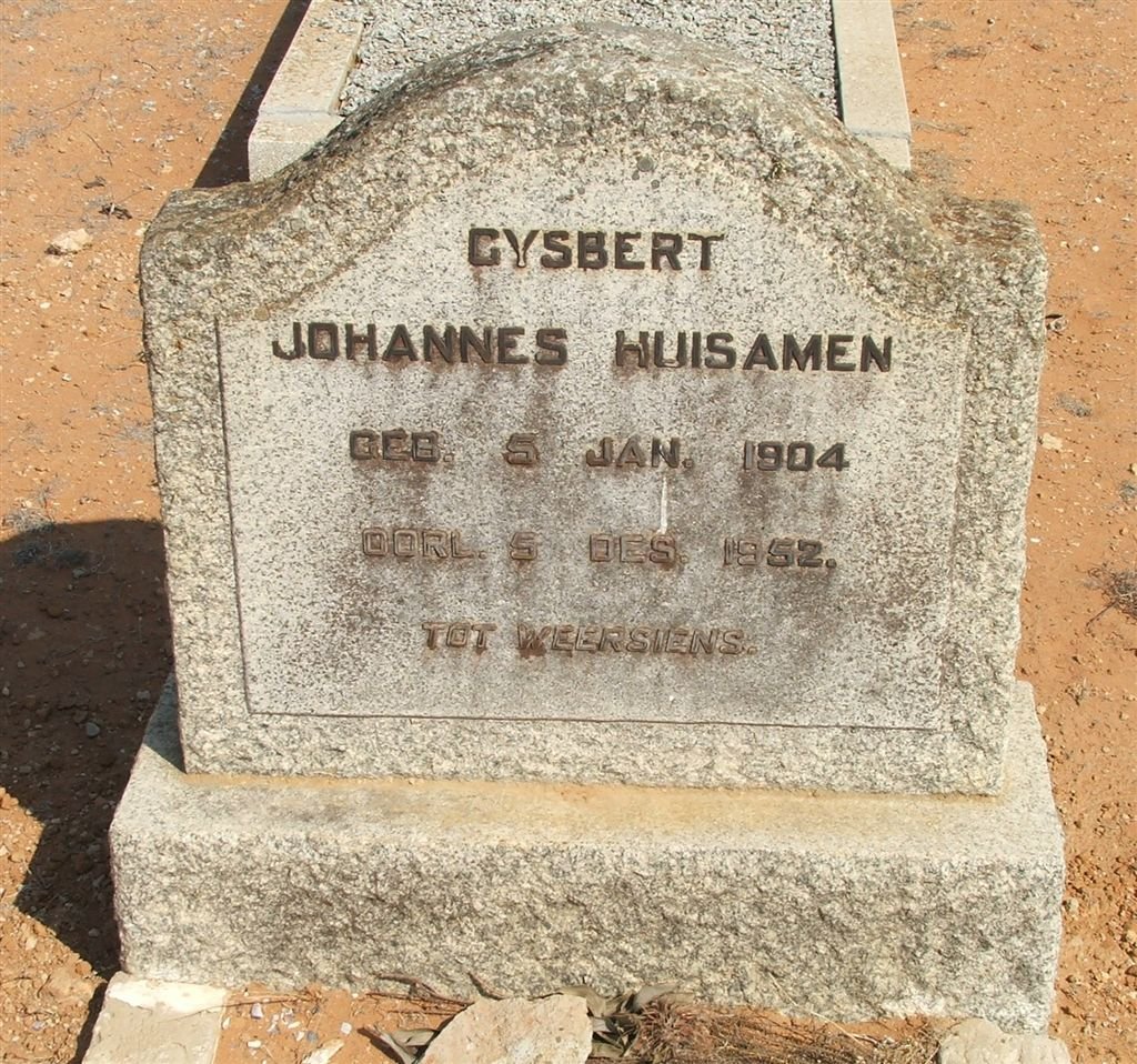 HUISAMEN Gysbert Johannes 1904-1952