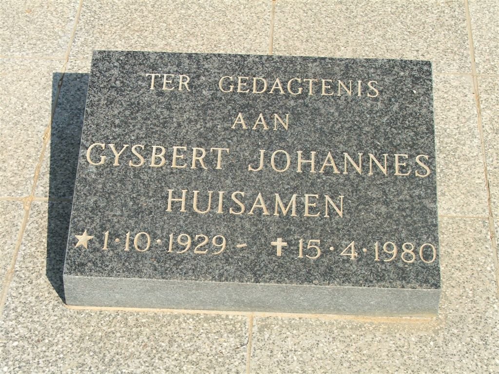 HUISAMEN Gysbert Johannes 1929-1980