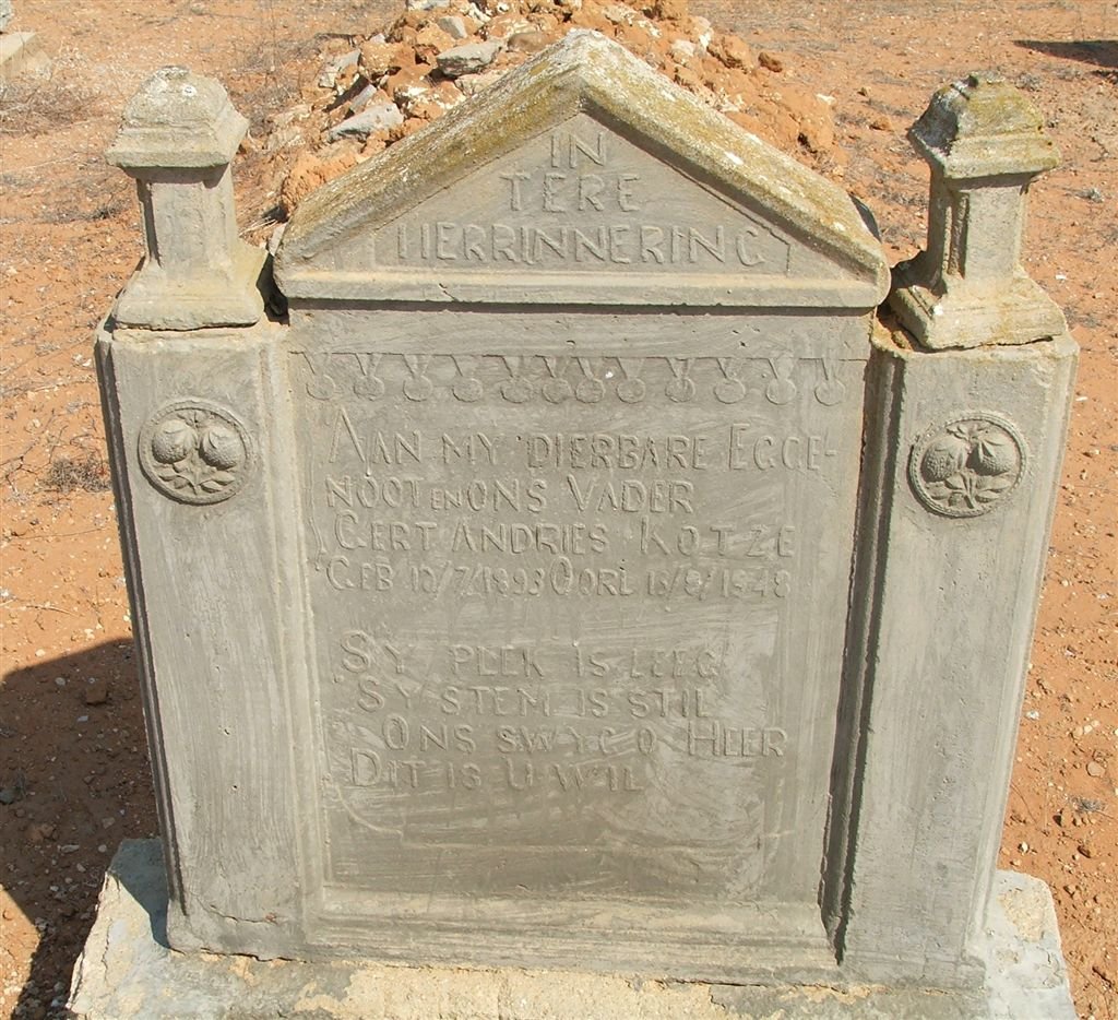 KOTZE Gert Andries 1893-1948
