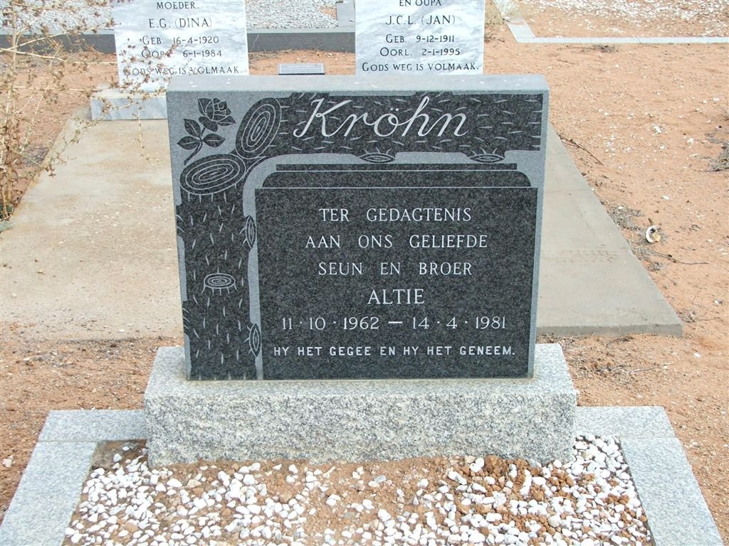 KRÖHN Altie 1962-1981