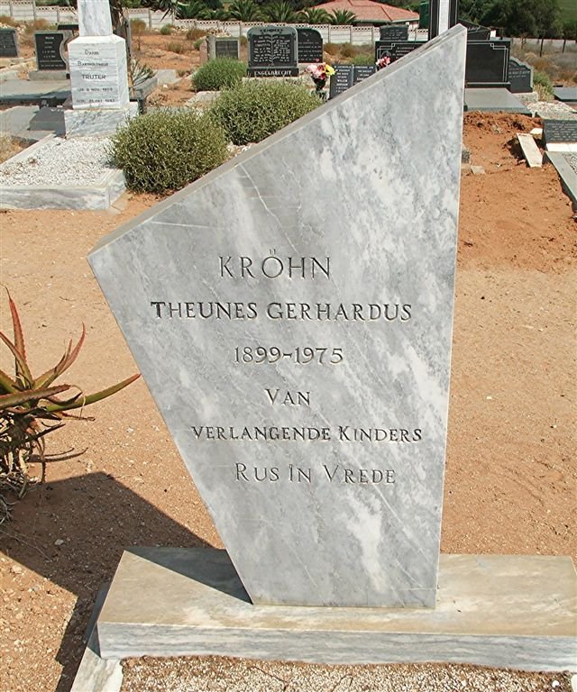 KRÖHN Theunes Gerhardus 1899-1975