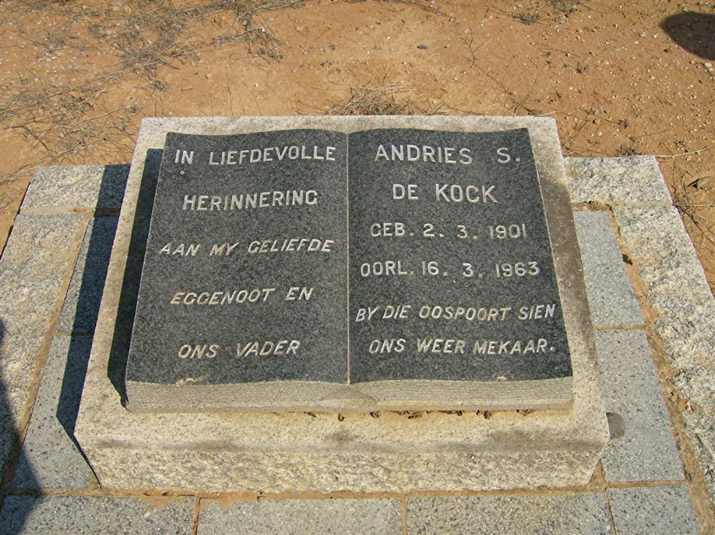 KOCK Andries S., de 1901-1963