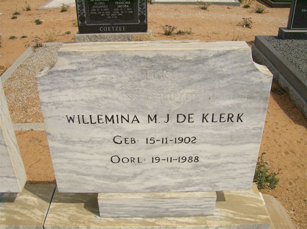 KLERK Willemina M.J., de 1902-1988