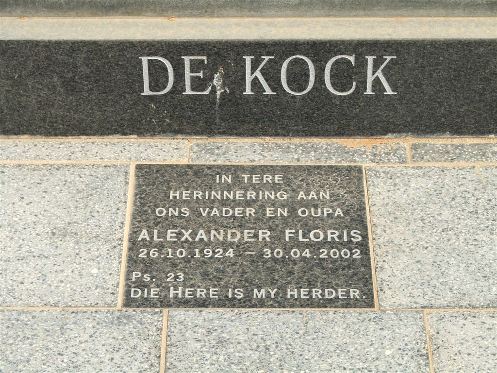 KOCK Alexander Floris, de 1924-2002