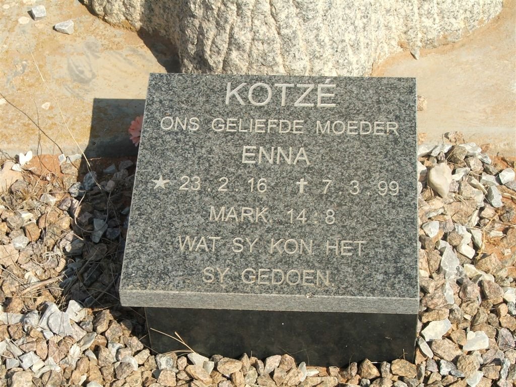 KOTZÉ Enna 1916-1999