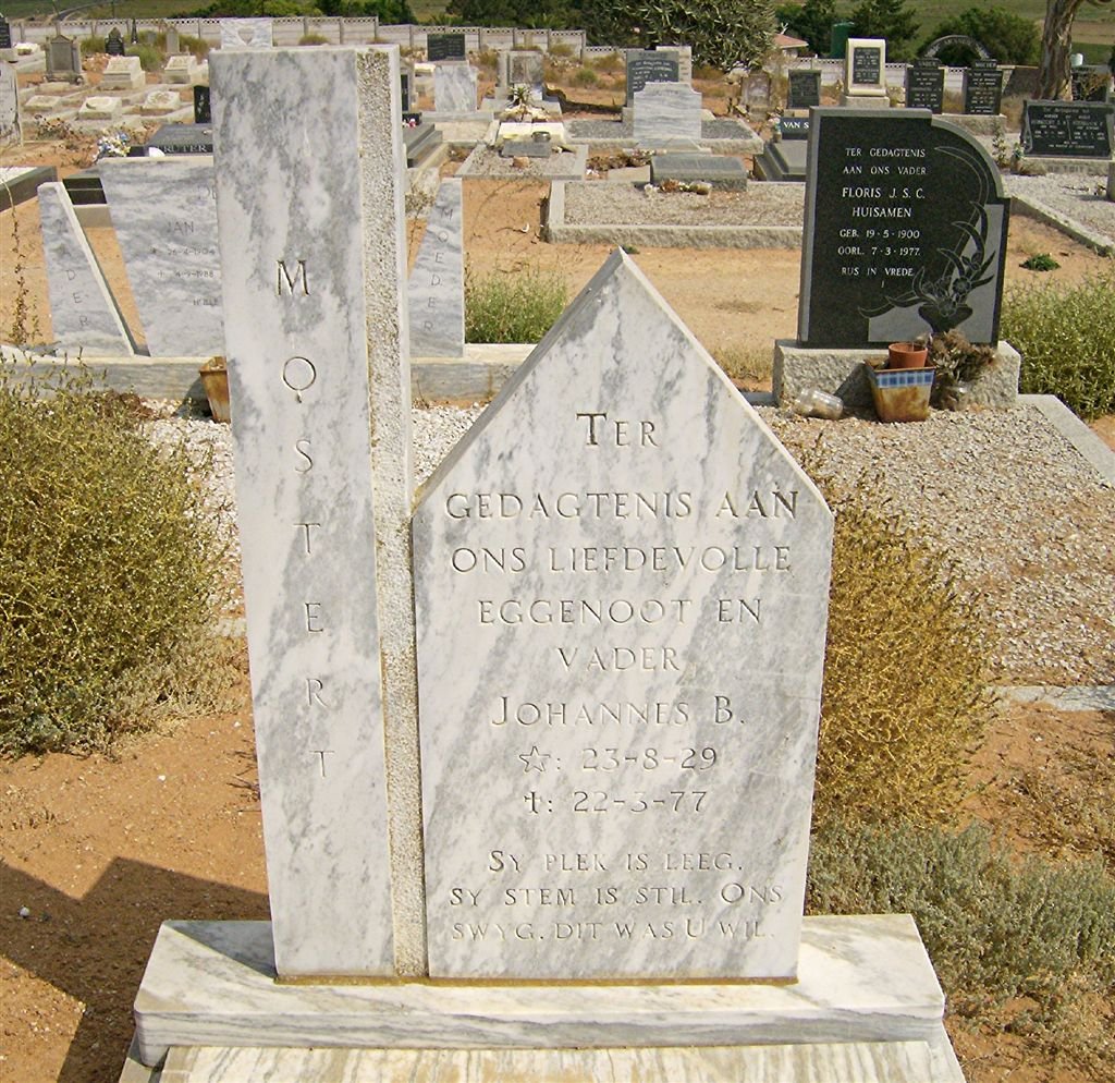 MOSTERT Johannes B. 1929-1977