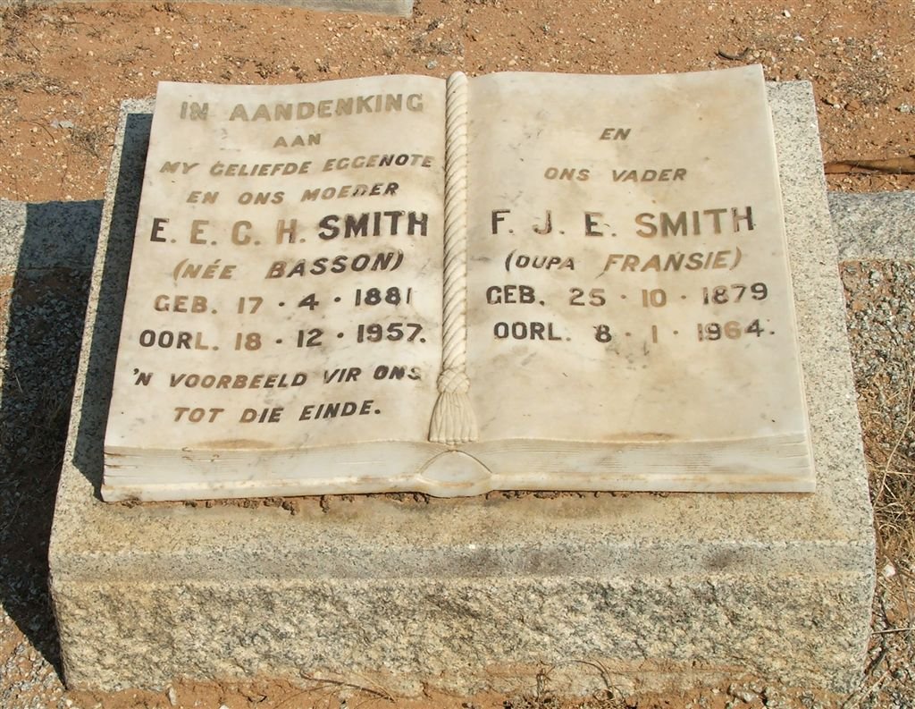 SMITH F.J.E. 1879-1964 &amp; E.E.C.H. BASSON 1881-1957