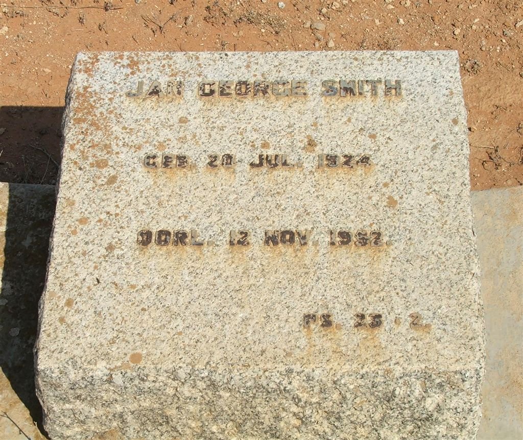 SMITH Jan George 1924-1952