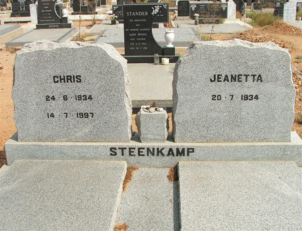 STEENKAMP Chris 1934-1997 &amp; Jeanetta 1934-