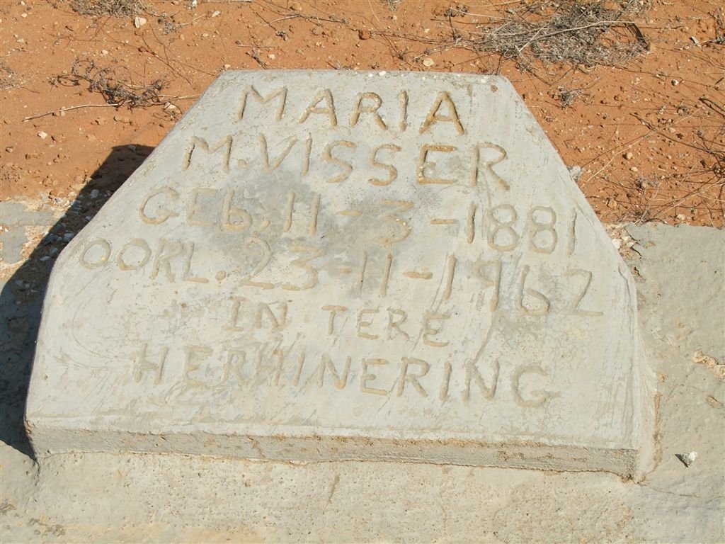 VISSER Maria M 1881-1962