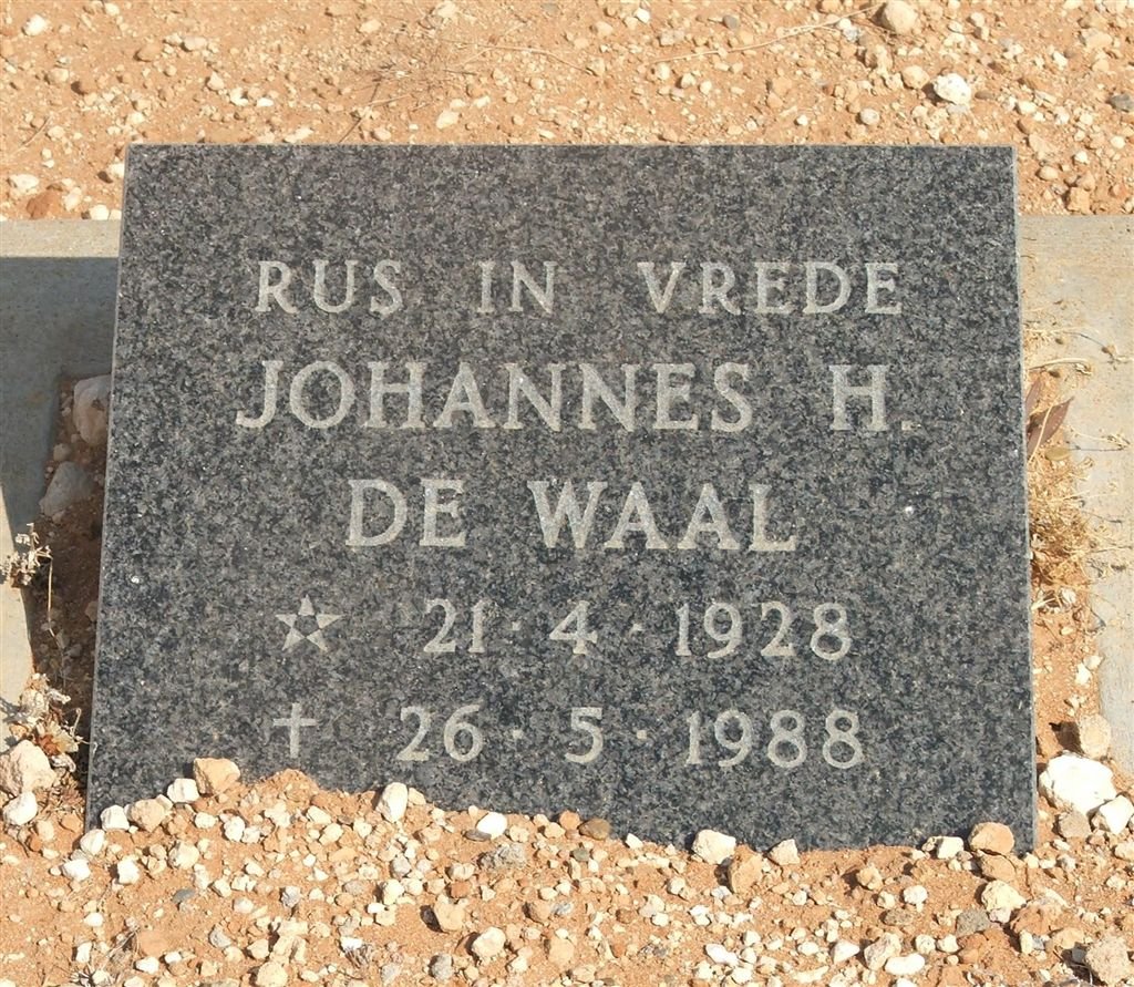 WAAL Johannes H., de 1928-1988