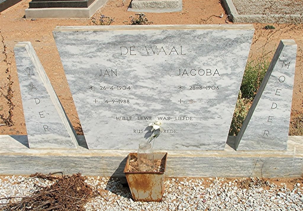 WAAL Jan, de 1904-1988 &amp; Jacoba 1906-1994