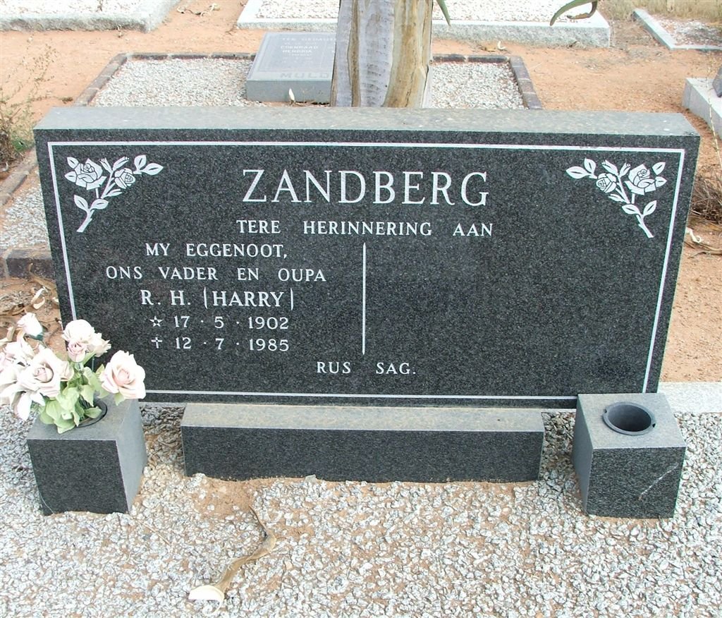 ZANDBERG R.H. 1902-1985