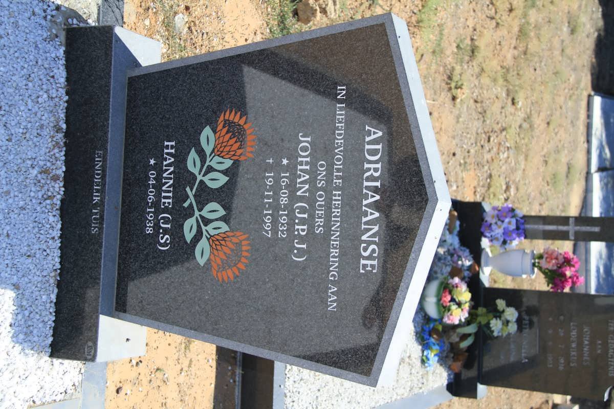 ADRIAANSE J.P.J. 1932-1997 &amp; J.S. 1938-