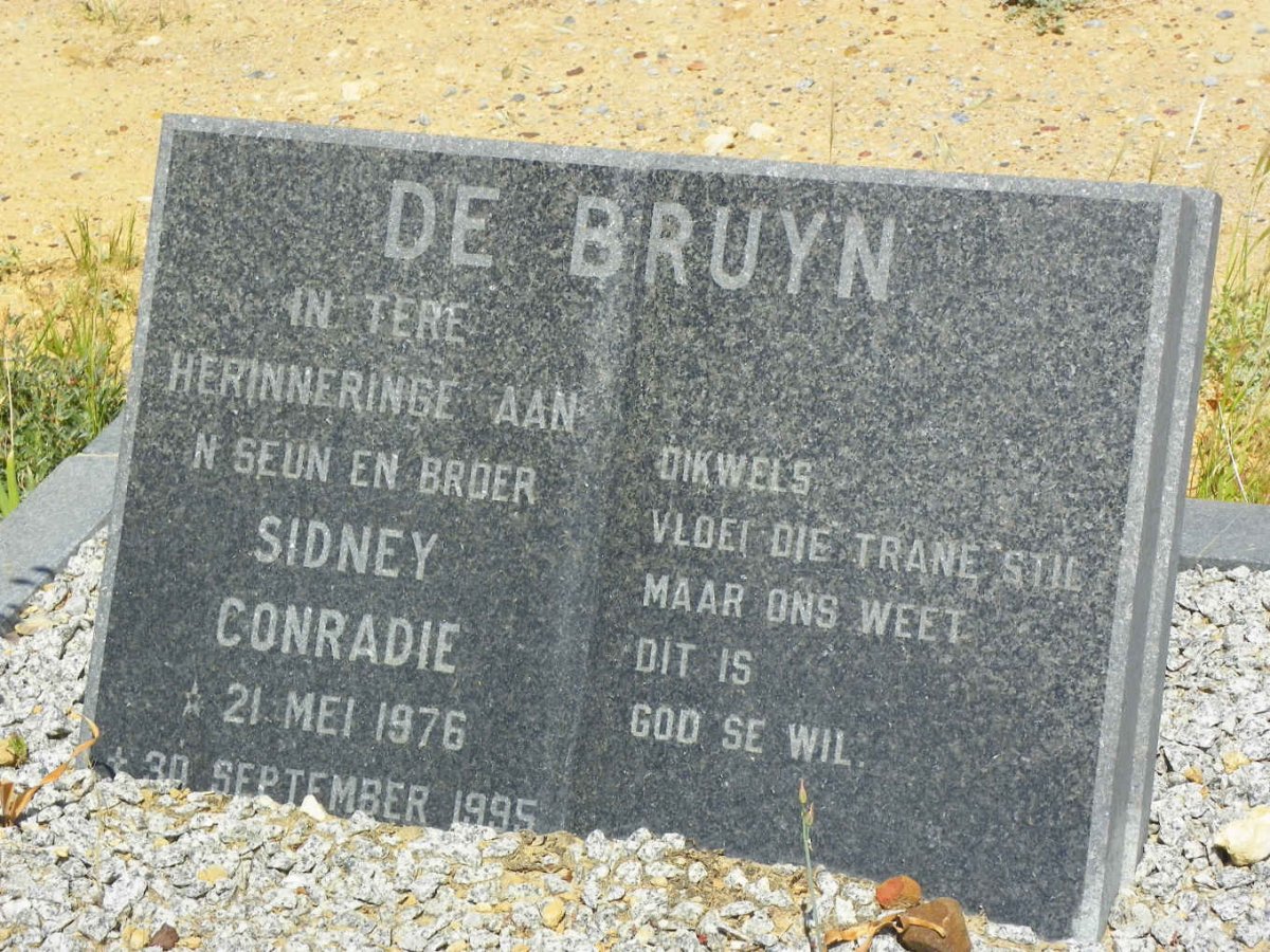 BRUYN Sidney Conradie, de 1976-1995
