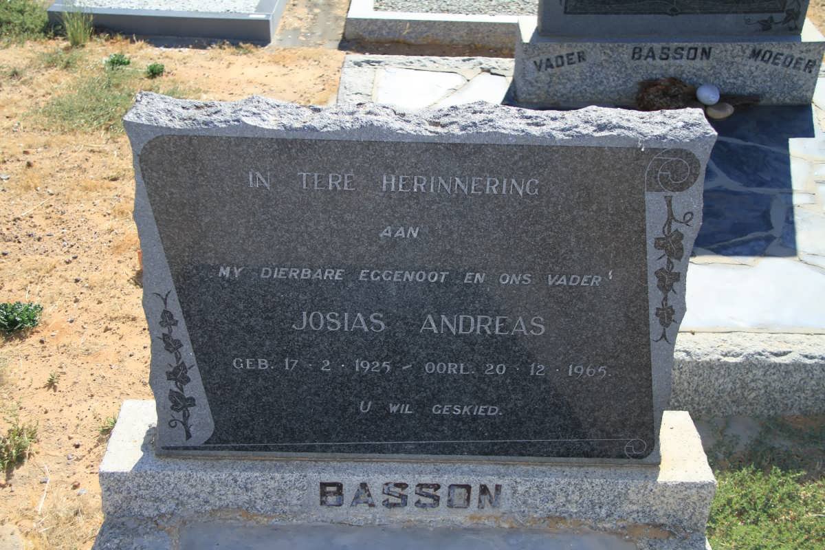 BASSON Josias Andreas 1925-1965
