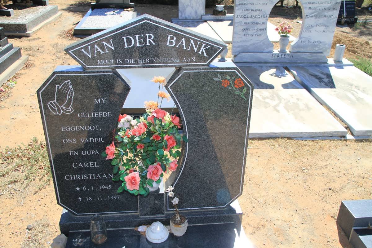 BANK Carel Christiaan, van der 1945-1997