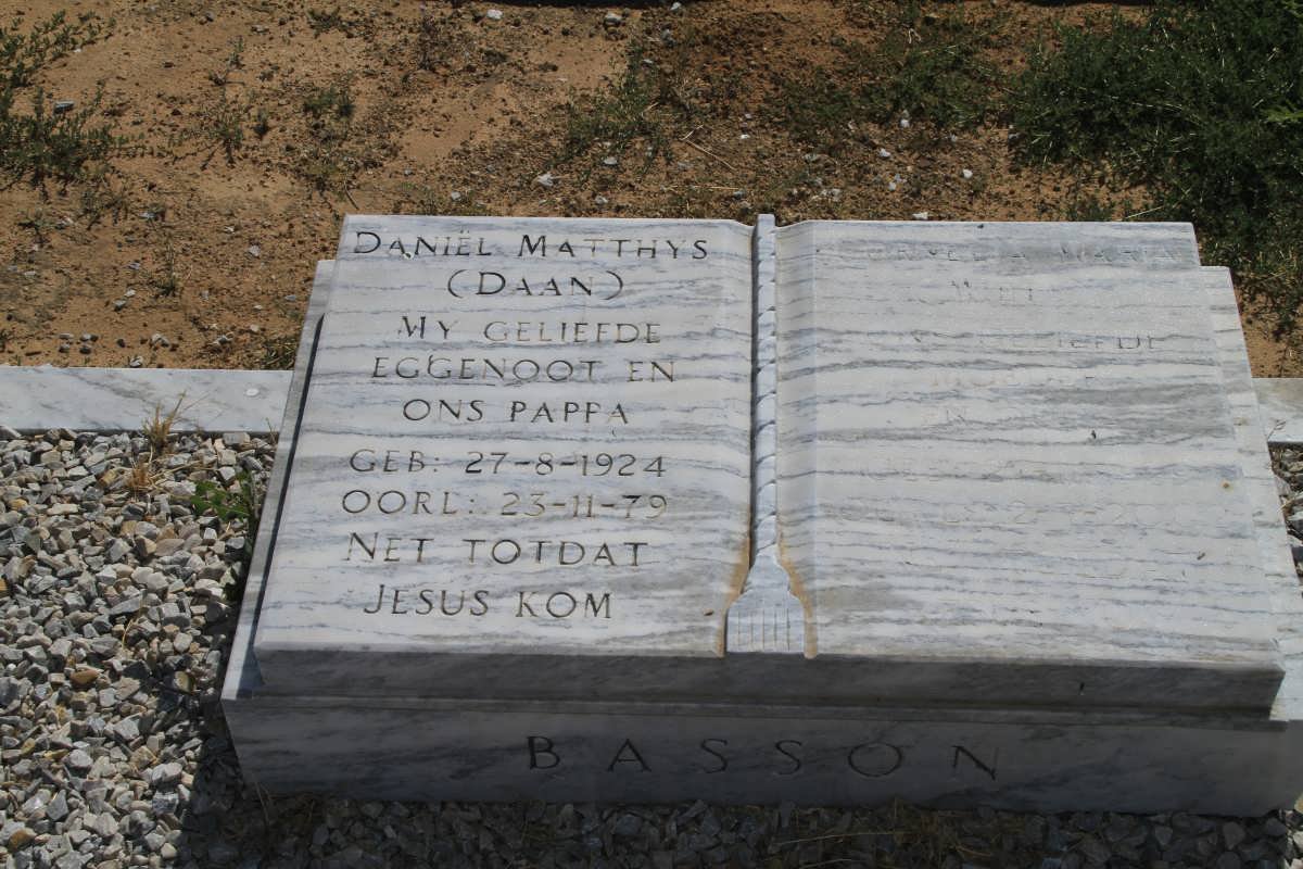 BASSON Daniel Matthys 1924-1979 &amp; Cornelia Maria -2002