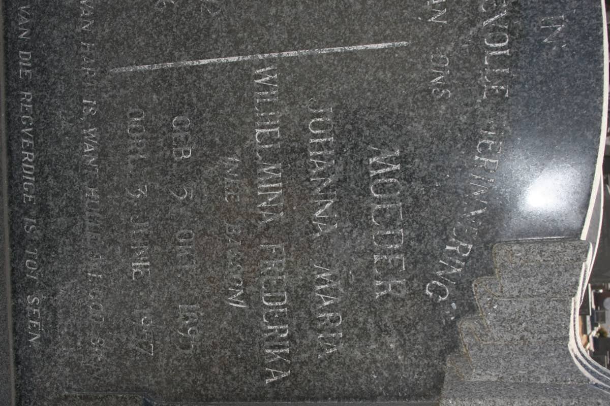 BASSON Johanna Maria Wilhelmina Frederika nee BASSON 1895-1957