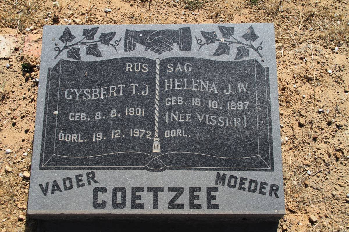 COETZEE Gysbert T.J. 1901-1972 &amp; Helena J.W. VISSER 1897-