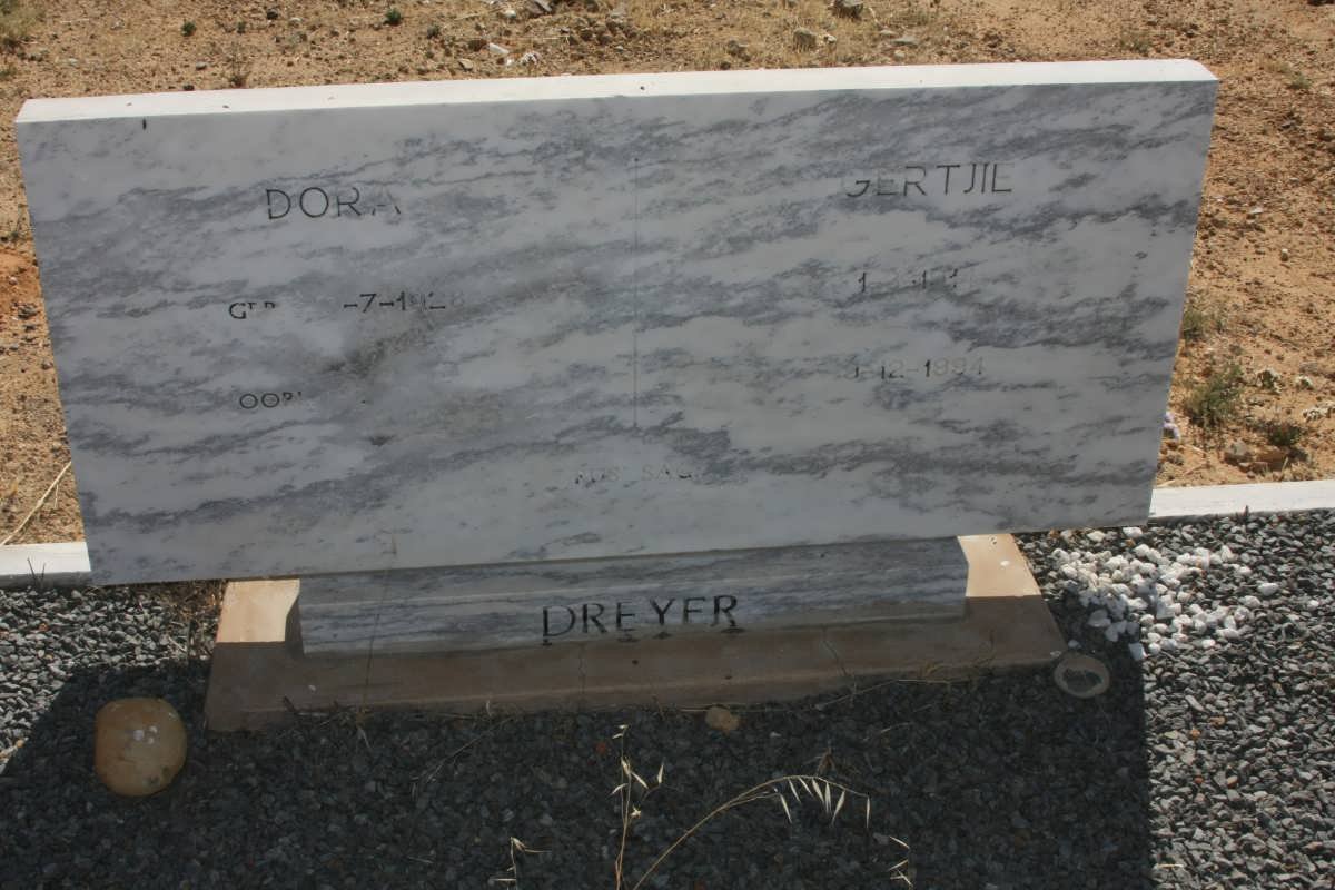 DREYER Gertjie 1914-1994 &amp; Dora 1928-199?