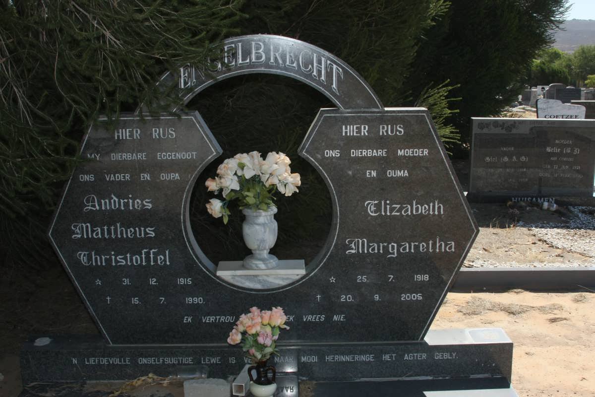 ENGELBRECHT Andries Mattheus Christoffel 1915-1990 &amp; Elizabeth Margaretha 1918-2005