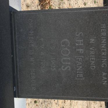 GOUS S.H.F. 1905-1989 