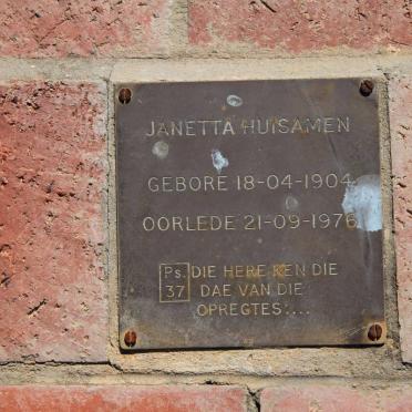 HUISAMEN Janetta 1904-1976