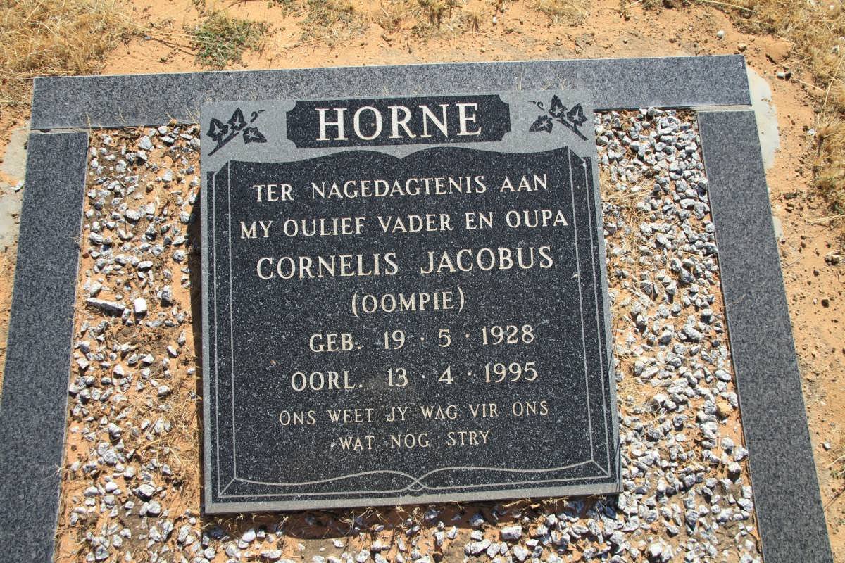 HORNE Cornelis Jacobus 1928-1995