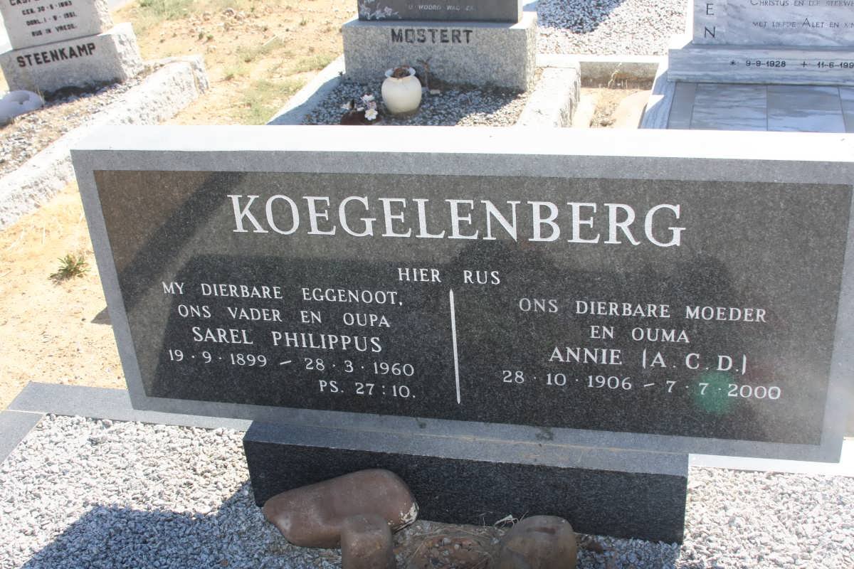 KOEGELENBERG Sarel Philippus 1899-1960 &amp; A.C.D. 1906-2000
