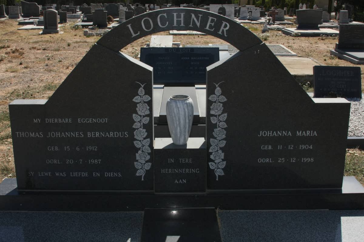 LOCHNER Thomas Johannes Bernardus 1912-1987 &amp; Johanna Maria 1904-1998