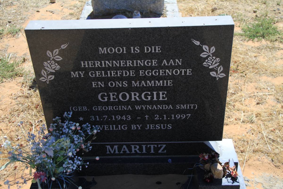 MARITZ Georgina Wynanda nee SMIT 1943-1997