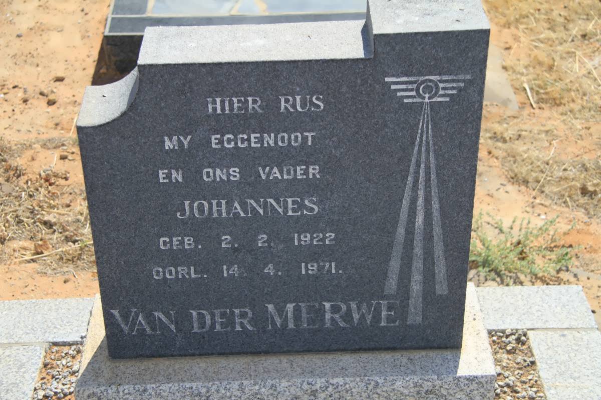MERWE Johannes, van der 1922-1971