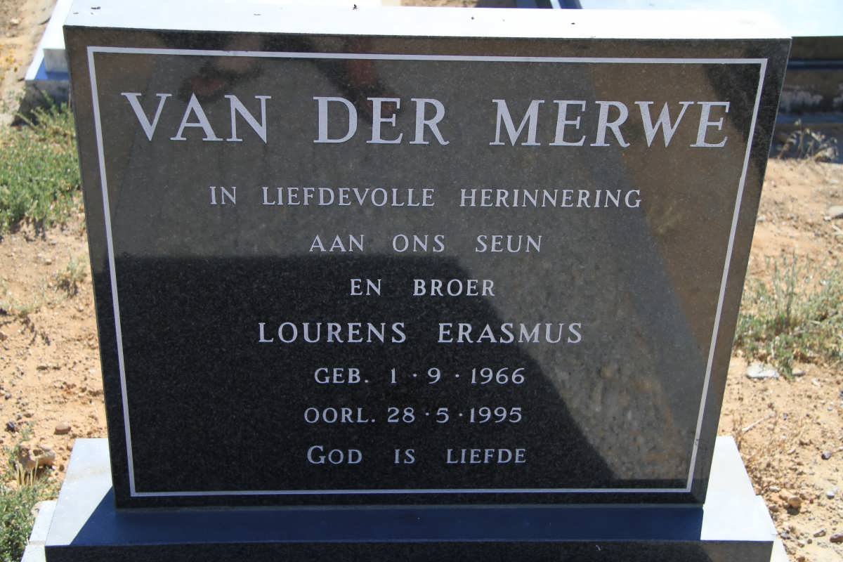 MERWE Lourens Erasmus, van der 1966-1995