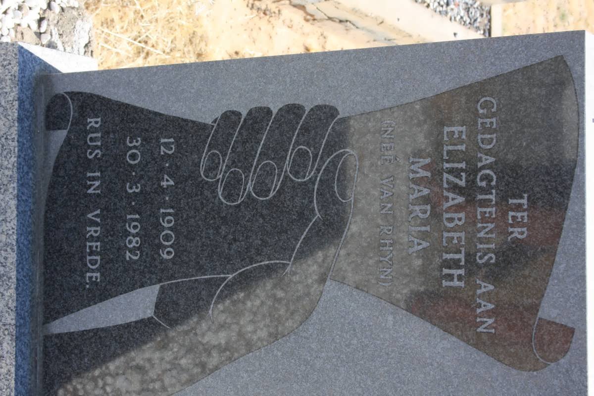 OBERHOLSTER Elizabeth Maria nee VAN RHYN 1909-1982